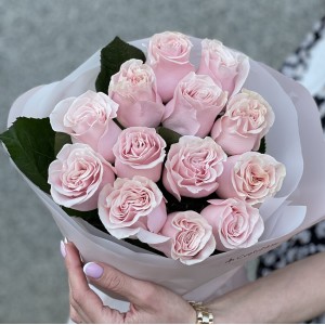 Букет из розовых роз "Открой своё сердце"